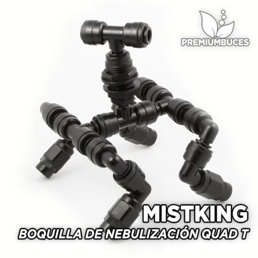 MISTKING - Boquilla de Nebulización Quad Value T Sistemas de Lluvia para Terrario